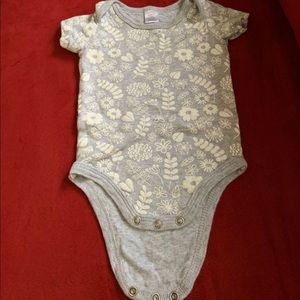 Grey and white onesie